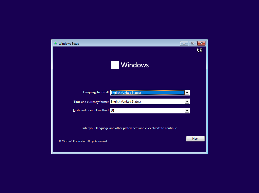 windows installer booted with ventoy
