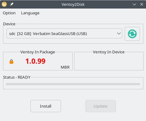 Ventoy installer on linux