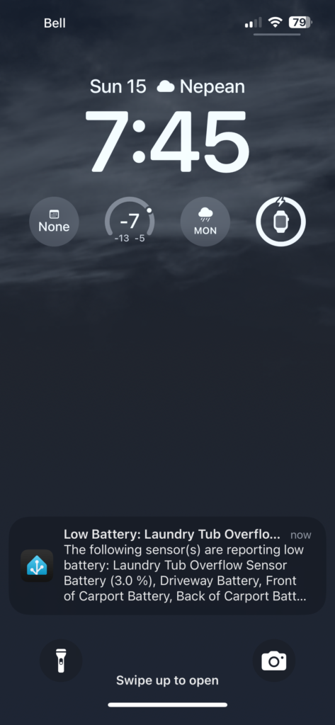 Low battery notification from Home Assistant mobile app