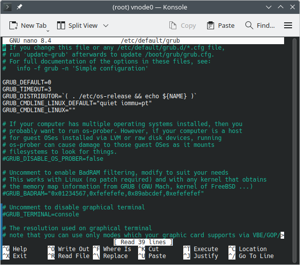 grub config to passthrough gpu to proxmox lxc with iommu