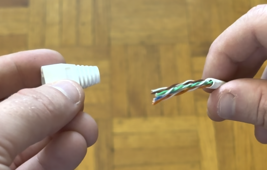 add strain relief boots to cable