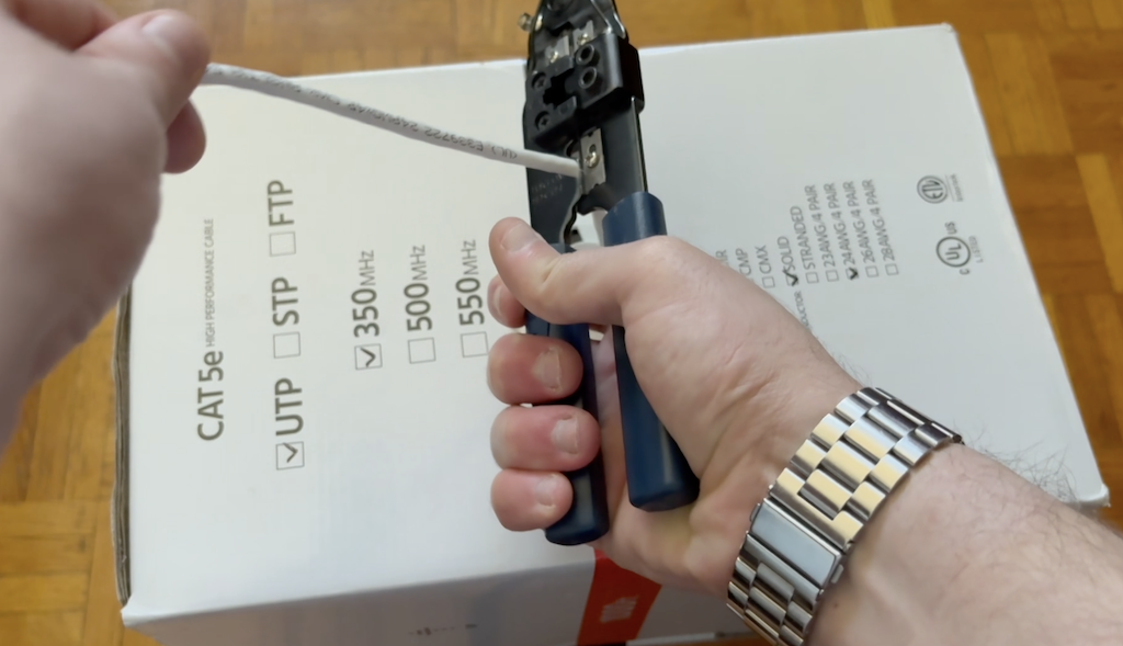 cut the ethernet cable