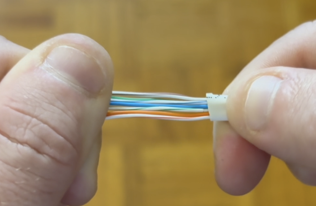 T-568B standard wired ethernet cable